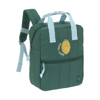 Laessig Mini Square Little Gang Backpack - Lemon Dark Green