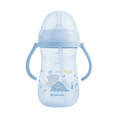 Kikkaboo Dino Wereld Beker Met Silicone Rietje - 300ml