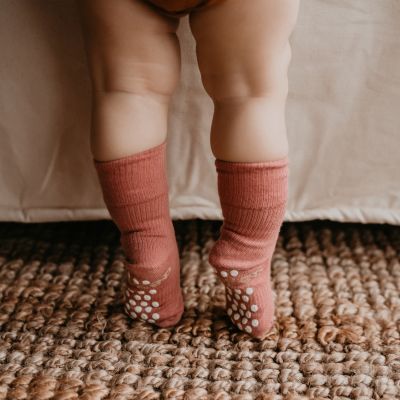 KipKep Blijf-Sokjes - 18-24 Mnd - Antislip - 1-Pack - Dusty Clay