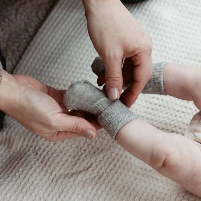 KipKep Blijf-Sokjes - Newborn/Premature - 1-Pack - Grey