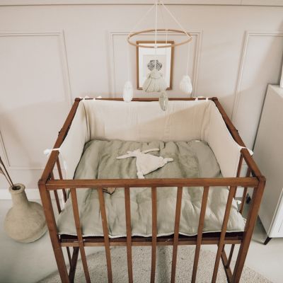 Koeka Boxkleed Faro - 75 x 95 cm - Warm White/Sage
