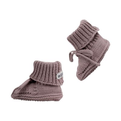 Lodger Gebreide Slofjes Met Kabel - 0-6 Mnd 