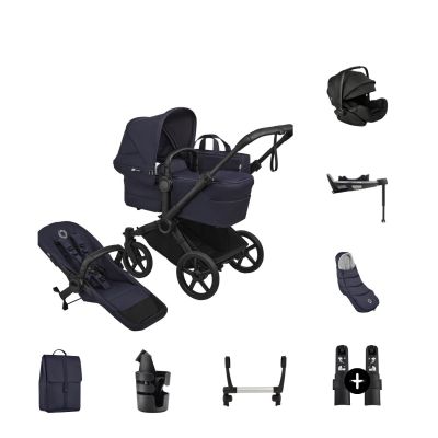 Bugaboo Donkey 6 Mono Ultieme Newborn Bundel - Black/Deep Indigo