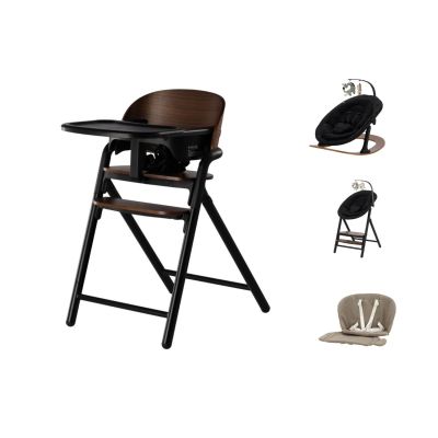 Qute Q-Sittle Eetstoel & Rocker - Woody Black/Brown/Black Qute Q-Sittle Eetstoel & Rocker - Woody Black/Brown/Black