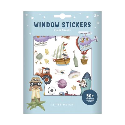 Little Dutch Raamstickers Jim &amp; Friends
