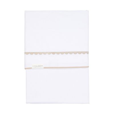 Little Dutch Ledikantlaken Beige Rounded Geborduurd 110 x 140 cm