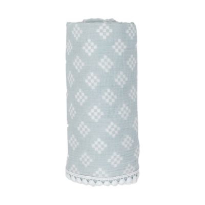Lodger Tribe Muslin Inbakerdoek - 120 x 120 cm - Ice Flow