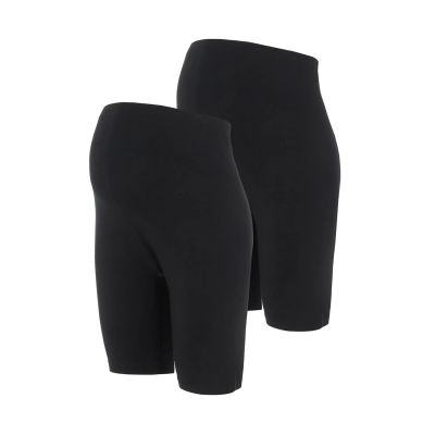 MAMA.LICIOUS Zwangerschap Bikershorts - Sanni 2-Pack - Zwart