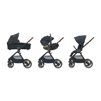 Maxi-Cosi Wandelwagen Oxford Essential Graphite Dark Frame + Dark Brown Leather