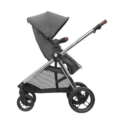 Maxi Cosi Kinderwagen 2 in 1 Zelia 3 Luxe Twillic Grey (Chrome frame & Brown Leather)
