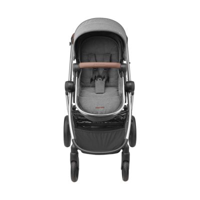 Maxi Cosi Kinderwagen 2 in 1 Zelia 3 Luxe Twillic Grey (Chrome frame & Brown Leather)