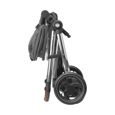 Maxi Cosi Kinderwagen 2 in 1 Zelia 3 Luxe Twillic Grey (Chrome frame & Brown Leather)