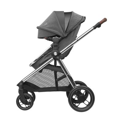 Maxi Cosi Kinderwagen 2 in 1 Zelia 3 Luxe Twillic Grey (Chrome frame & Brown Leather)