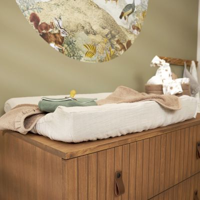 Meyco Baby Uni aankleedkussenhoes Hydrofiel pre-washed greige