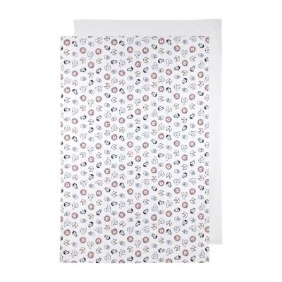 Meyco Ledikantlaken Animals / Uni White 100 x 150 cm 2-Pack
