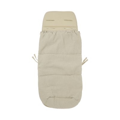 Meyco Baby Uni Buggy Voetenzak en Inlegger - Sand - 45x130 cm