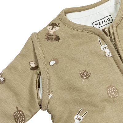 Meyco Slaapzak 4-Seizoenen Forest Animals Sand One Size 
