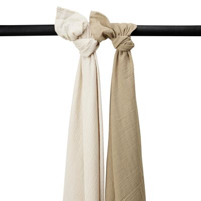 Meyco Swaddle tetra Pre-Washed Soft Sand/Taupe 120 x 120 cm 2-Pack Meyco Swaddle tetra Pre-Washed Soft Sand/Taupe 120 x 120 cm 2-Pack