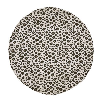 Meyco Boxkleed Rond Leopard Sand Melange 95cm