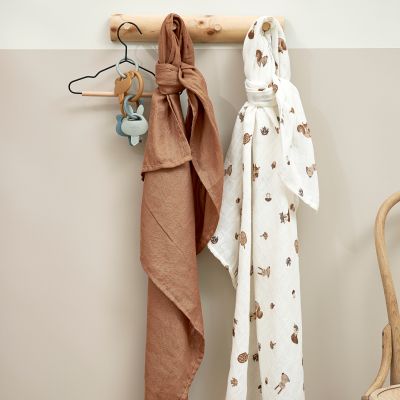 Meyco Swaddle Hydrofiel Forest Animals Toffee 120 x 120 cm 2-Pack 
