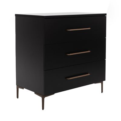 TWF Ledikant 60 x 120 - Commode 3 Laden Modena Metaal
