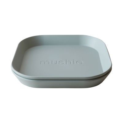 Mushie Square Bord - 2 Stuks - Sage