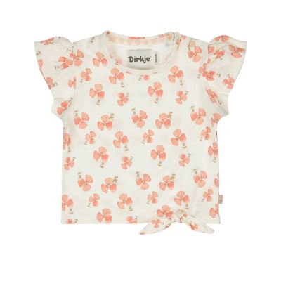 Dirkje T‑shirt - Maat 62 - Off‑white Blossom