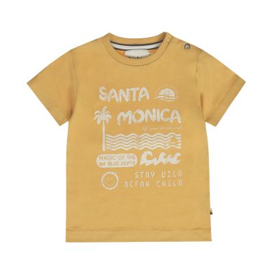 Dirkje T‑shirt - Maat 56 - Camel met Print