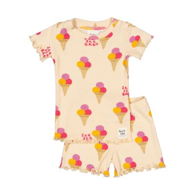 Feetje Isa Icecream Premium Shortama - Perzik