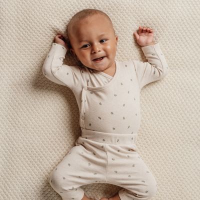 Little Dutch Romper Overslag Lange Mouw Little Farm Green Leaves 62