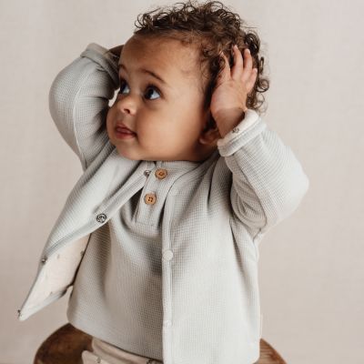 Little Dutch Vest Little Farm Wafel Soft Green 68