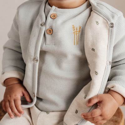 Little Dutch Vest Little Farm Wafel Soft Green 68