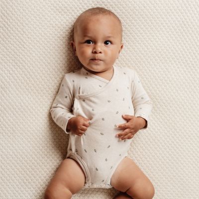 Little Dutch Romper Overslag Lange Mouw Little Farm Green Leaves 62