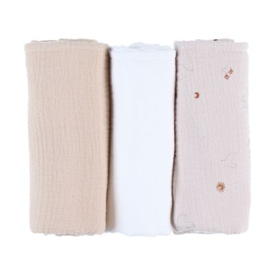 Noukie&#039;s B&amp;M Set – 3 doeken – 70×70 cm– Katoen – Geluksduiven