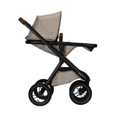 Dubatti One E5 Kinderwagen 2-in-1 Sand Frame Black/Cognac