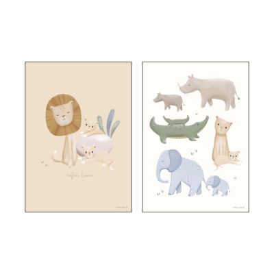 Little Dutch Safari Friends Poster - A3