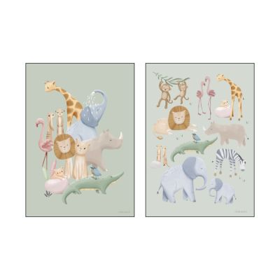 Little Dutch Safari Friends Poster - A3
