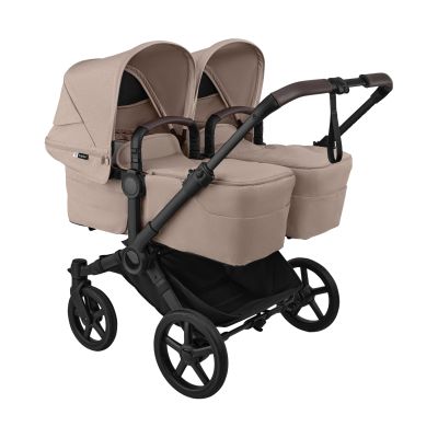 Bugaboo Donkey 6 Twin Essentiële Bundel - Black/Desert Taupe Bugaboo Donkey 6 Twin Essentiële Bundel - Black/Desert Taupe