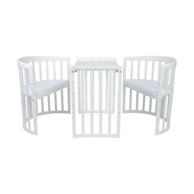 Waldin Oval Combibed 7‑in‑1 - White inclusief matras Waldin Oval Combibed 7‑in‑1 - White inclusief matras