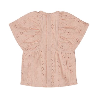 Dirkje Blouse Korte Mouw - Maat 68 - Light Coral