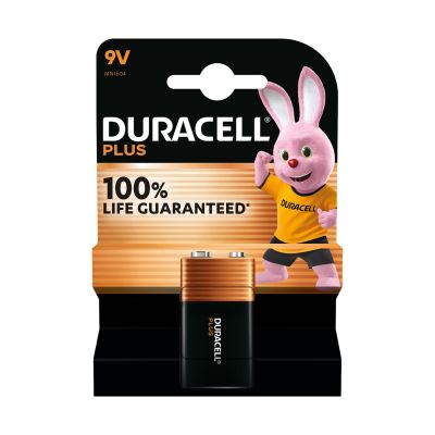 Duracell Plus Alkaline 100% 9V 1 pack (6LR61)