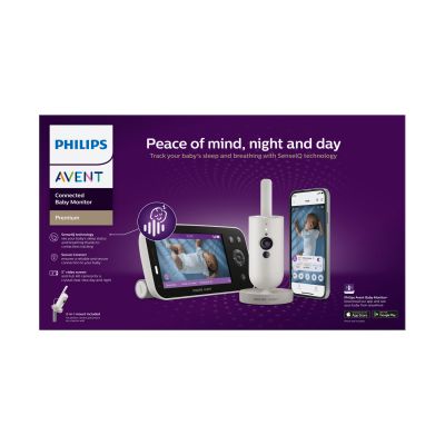 Philips Avent Babyfoon met Camera - Premium Connected SCD971/26 - Silk White