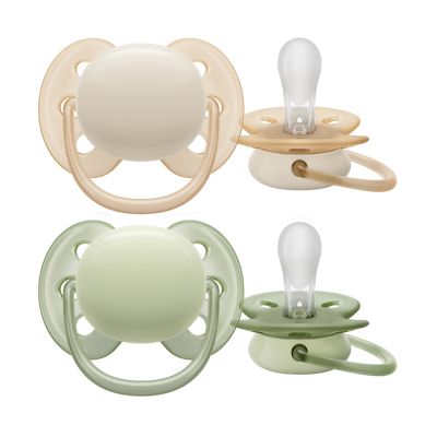 Philips Avent Fopspeen Ultra Soft Beige / Light Green 0-6mnd (2 stuks) SCF091/05
