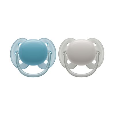 Philips Avent Fopspeen Ultra Soft Blue / Grey 6-18mnd (2 stuks) SCF091/17
