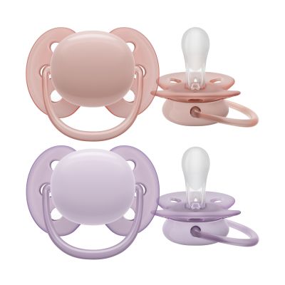 Philips Avent Fopspeen Ultra Soft Light Grey / Pink 0-6mnd (2 stuks) SCF091/31
