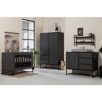 TWF Ledikant Incl. Juniorzijde 70 x 140 - Commode - Hanglegkast Preston