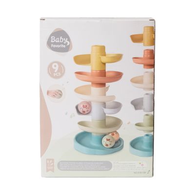 Baby Favorite Spiraaltoren 5 Delen 3 Muziekballen - Bioplastic Baby Favorite Spiraaltoren 5 Delen 3 Muziekballen - Bioplastic