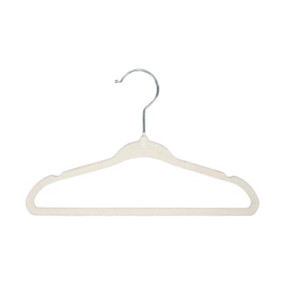 Puck Kledinghanger Velours Ecru (48 stuks)