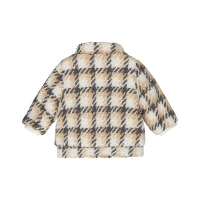 Dirkje Jas Teddy Ruit Off White 74