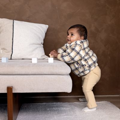 Dirkje Jas Teddy Ruit Off White 74